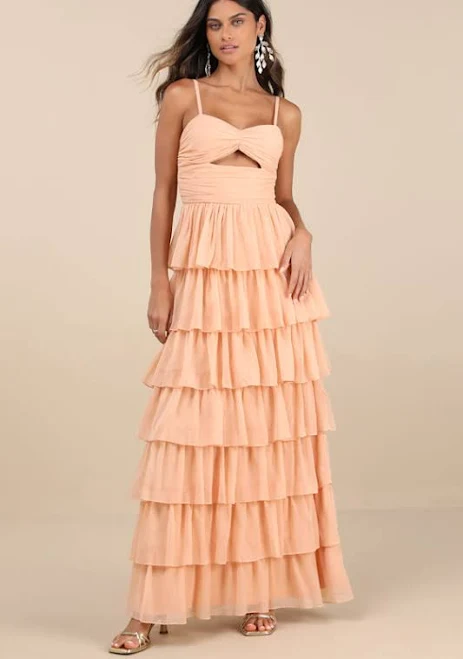 dress Lulus Cutout Tiered Maxi Dress Lulus $99
