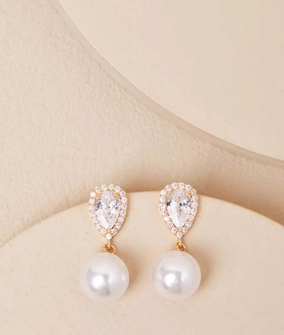 accessory Lulus Pearl Rhinestone Drop Earrings Lulus $19