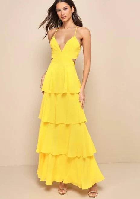 dress Lulus Tie-Back Tiered Maxi Dress Lulus $88