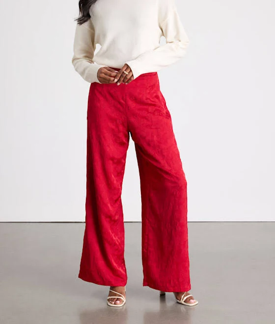 pants Lulus Wide-Leg Satin Jacquard Pants Lulus $20
