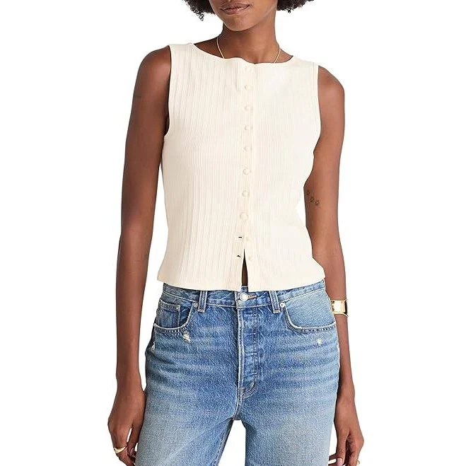top Madewell Women's Ribbed Crewneck Shell Top Zappos.com $55