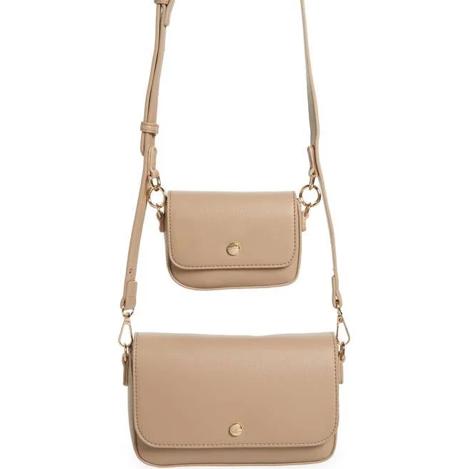 bag Mali + Lili 2-Piece Vegan Leather Crossbody Bag in Tan at Nordstrom Nordstrom $68