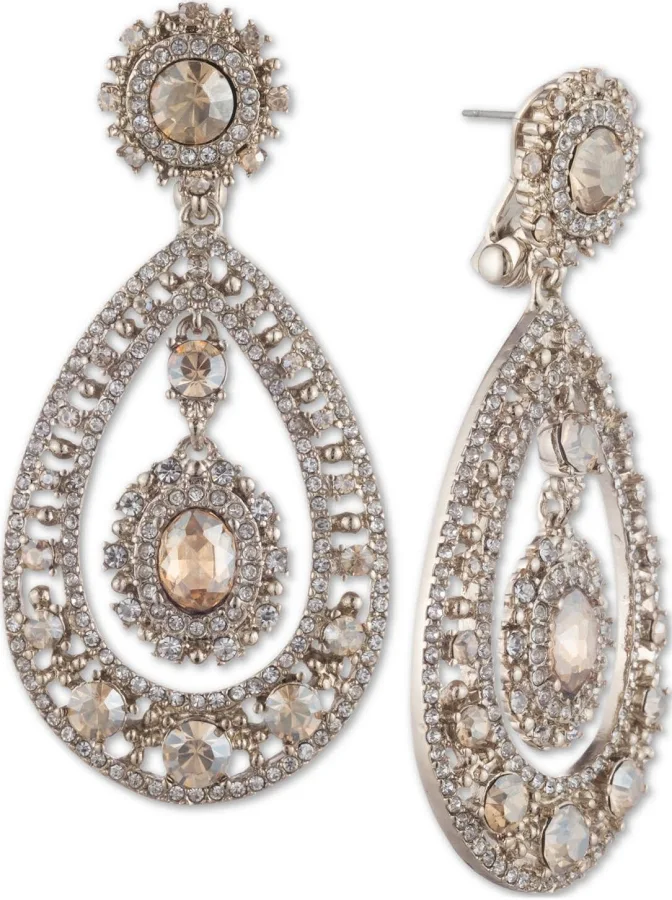 accessory Marchesa Crystal Filigree Chandelier Earrings Macy's $78.4
