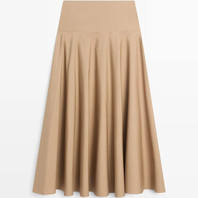 skirt Massimo Dutti Women's Flounce Yoke Midi Skirt Massimo Dutti $180