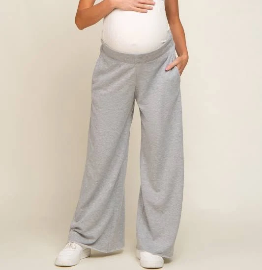 pants Maternity Soft Fleece Wide Leg Lounge Pants PinkBlush Maternity $35