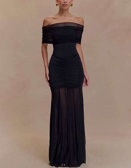 dress Meshki Caspian Off Shoulder Maxi Dress meshki.us $125