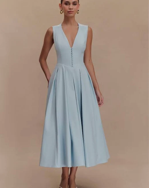 dress Meshki Keely Cotton Sleeveless Midi Dress meshki.us $183