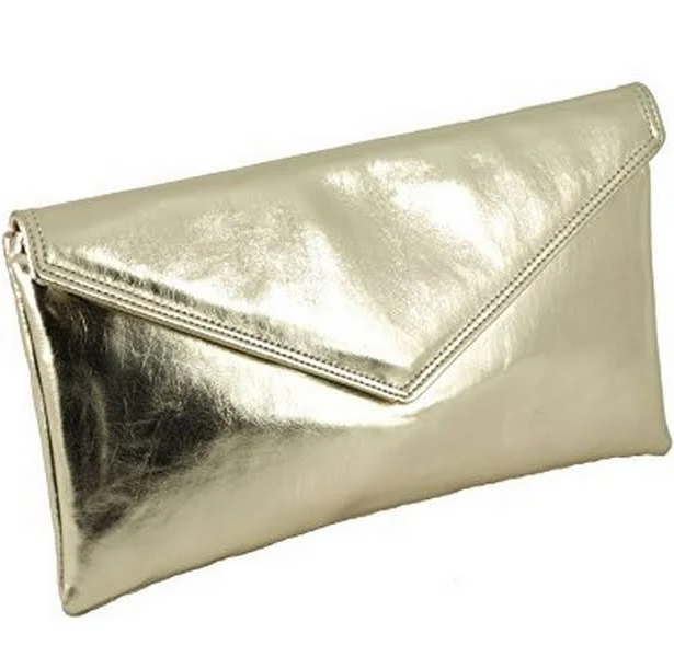 bag Metallic Gold Faux Leather Envelope Clutch Bag Etsy - Seller $45.54