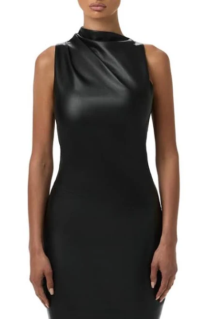top Naked Wardrobe Women's Asymmetric Faux Leather Top Nordstrom $49.99