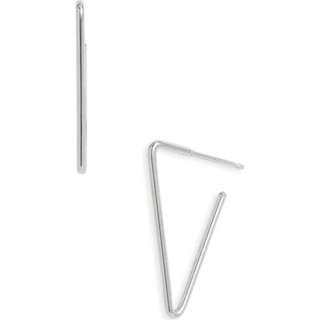 accessory Nashelle Women's Sterling Silver Geo Hoop Earrings Nordstrom $65