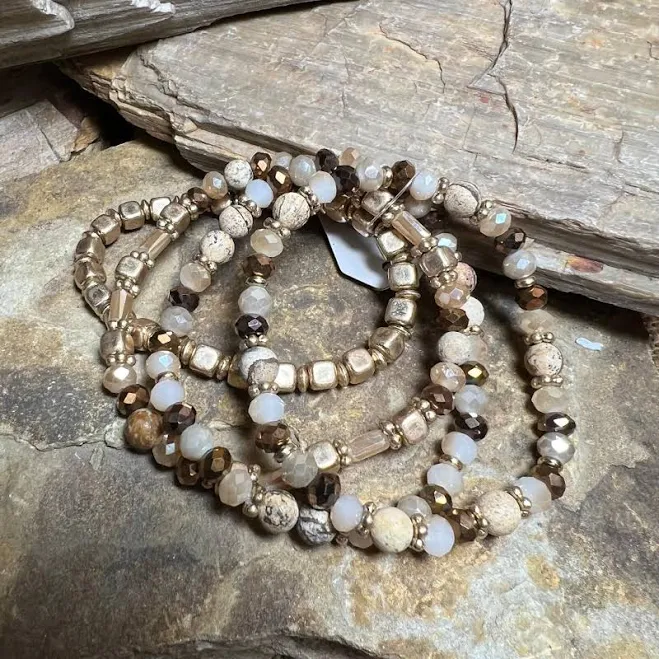 accessory Neutral Bead Stack The Boutique at Wells Florist $18.5