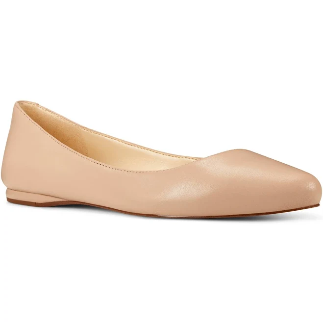 shoes Nine West Women's Speakup Slip-On Ballet Flats - Barely Nude Leather - Size 9 Wide Macy's $62.3
