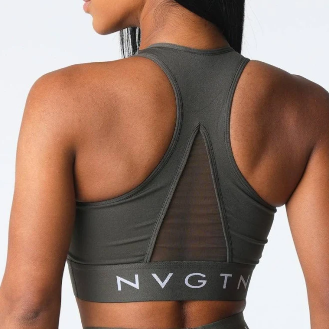 activewear Nvgtn Legacy Sport Seamless Bra - Olive | S | Nvgtn NVGTN $26