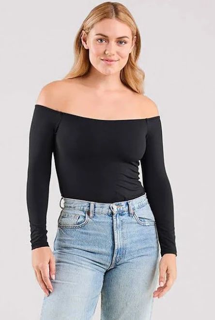 off-shoulder top Off The Shoulder Bodysuit | Women’s Bodysuit & Long Sleeve Top | nuuds | XS nuuds $58