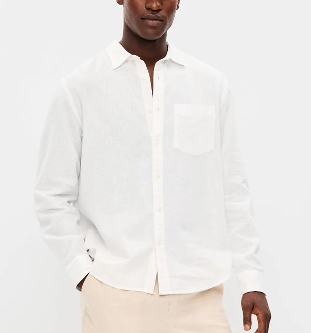 shirt Old Navy Men's Classic Fit Linen-Blend Shirt Old Navy $26.99