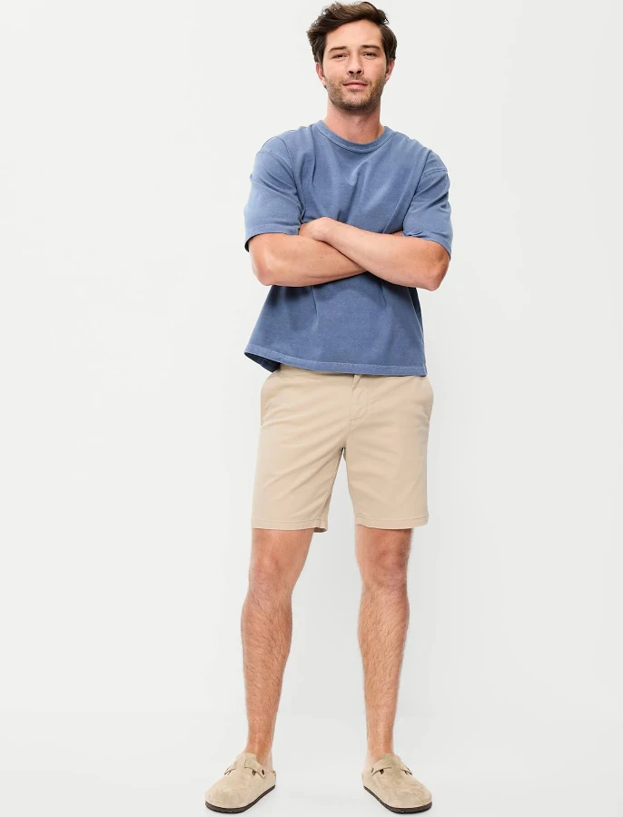 bottom Old Navy Men's Slim Built-in Flex Chino Shorts with 8-Inch Inseam Old Navy $14.99