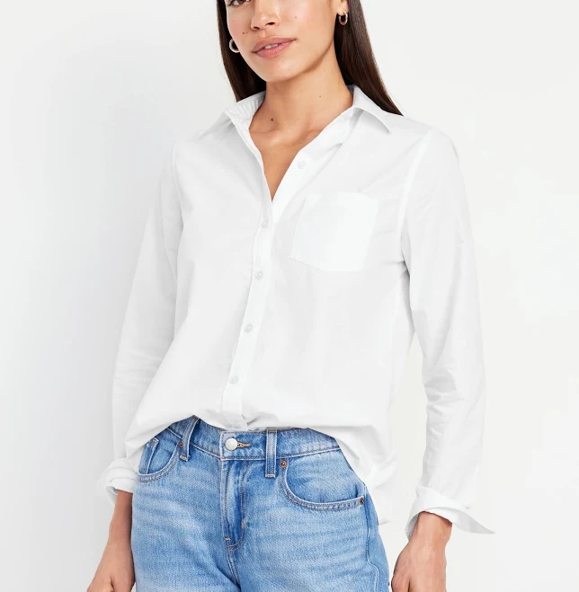 button down shirt Old Navy Women's Classic Button-Down Shirt Old Navy $20.99