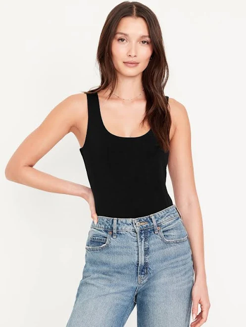 top Old Navy Women's Double-Layer Scoop-Neck Bodysuit Old Navy $17.49