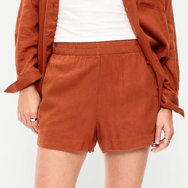 matching set Old Navy Women's High-Waisted Linen Pull-On Shorts Old Navy $22