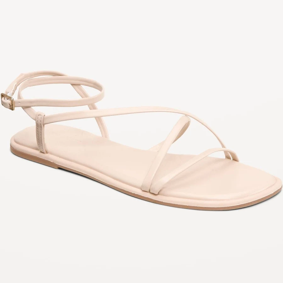 shoes Old Navy Women's Strappy Faux-Leather Sandals Old Navy $14.99