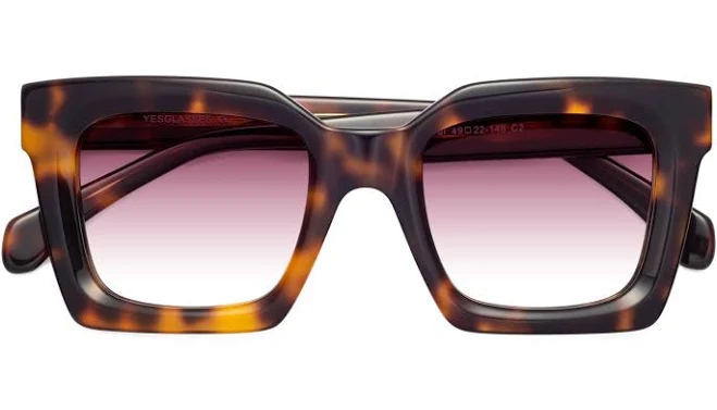 accessory Oversized Thick Square Gradient Sunglasses Sunwear Lenses Yesglasses $62.33