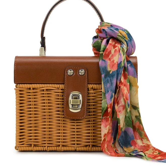 bag Patricia Nash Spring Wicker Small Vienne Basket Top Handle Handbag Patricia Nash Designs $199