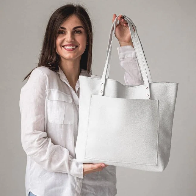 bag Pebbled Leather Tote Bag Etsy - GreatBrown $67.5