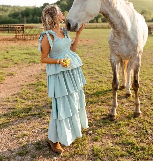 dress PETAL & PUP Petal and Pup Raphael Tiered Maxi Dress Petal & Pup USA $86.97