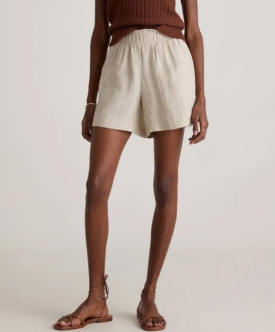 two piece set Quince Women's European Linen High Waisted Shorts Quince $32