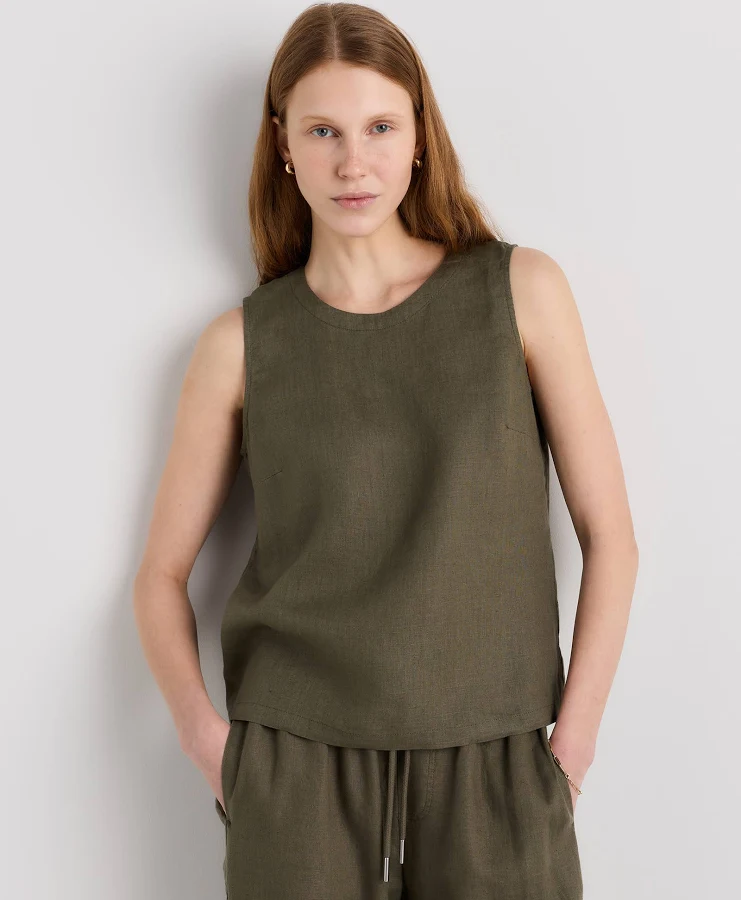 sleeveless top Quince Women's European Linen Tank Top Quince $32