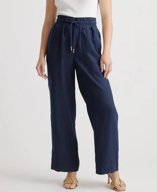 wide leg outfits Quince Women's European Linen Wide Leg Pants Quince $42