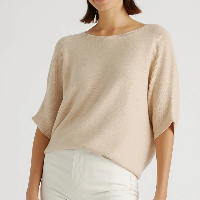 basics Quince Women's Lightweight Cotton Cashmere Dolman Sweater Quince $39.9