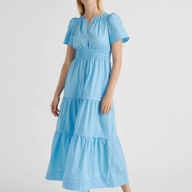 dress Quince Women's Poplin Tiered Maxi Dress Quince $69.9
