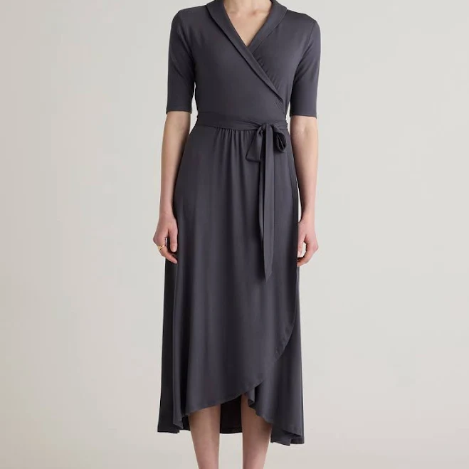 dress Quince Women's Tencel Jersey Midi Wrap Dress Quince $59.9