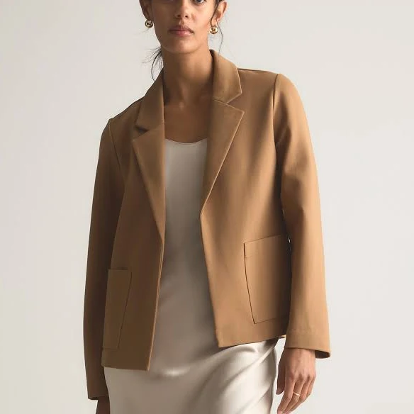 outerwear Quince Women's Ultra-Stretch Ponte Open Blazer Quince $60