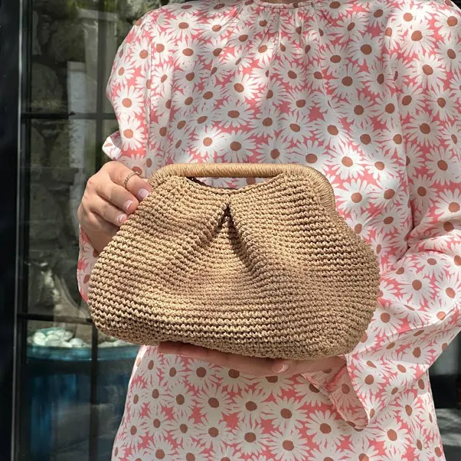 bag Raffia and Straw Clutch Bag Etsy - Seller $83.16
