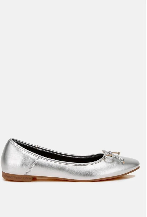 shoes rag & Co Women's Enchanted Bow Detail Metallic Ballet Flats Macy's $51.99