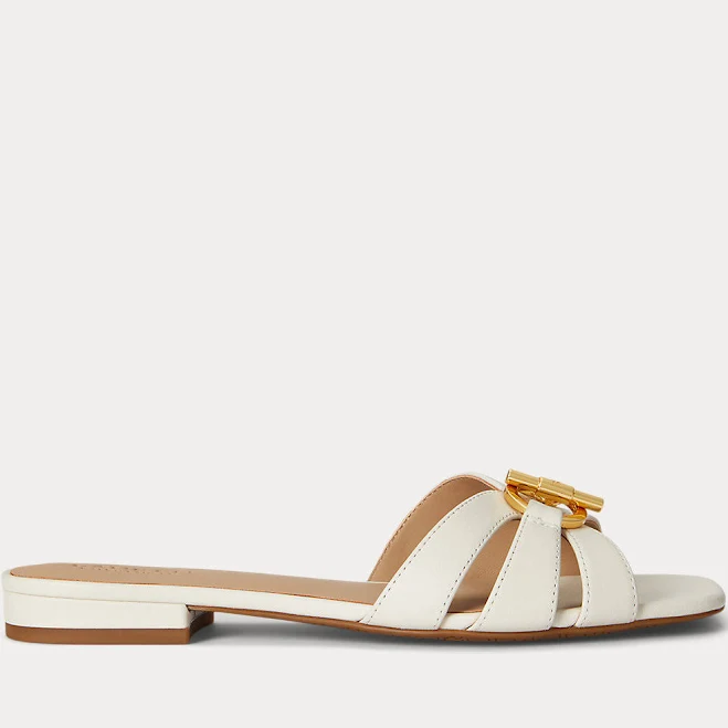 shoes Ralph Lauren Women's Blaike Nappa Leather Slide Sandals Ralph Lauren $145