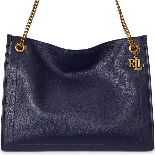 bag Ralph Lauren Women's Bradley Large Pebbled Leather Tote Bag Macy's $270