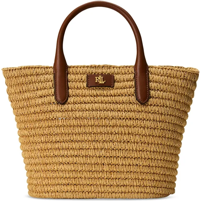 bag Ralph Lauren Women's Brie Medium Straw Tote Bag Macy's $225