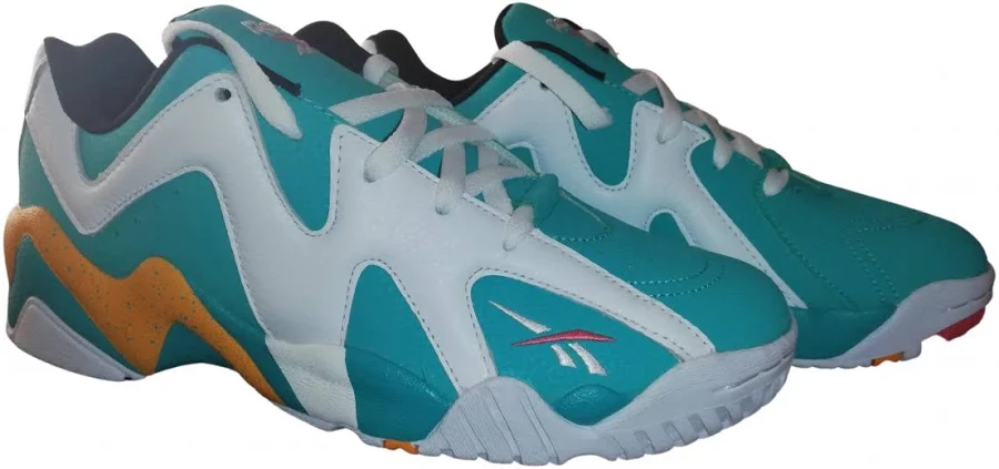 shoes Reebok Kamikaze Low Trainers Teal White Orange Size 41 EU Vestiaire Collective $151