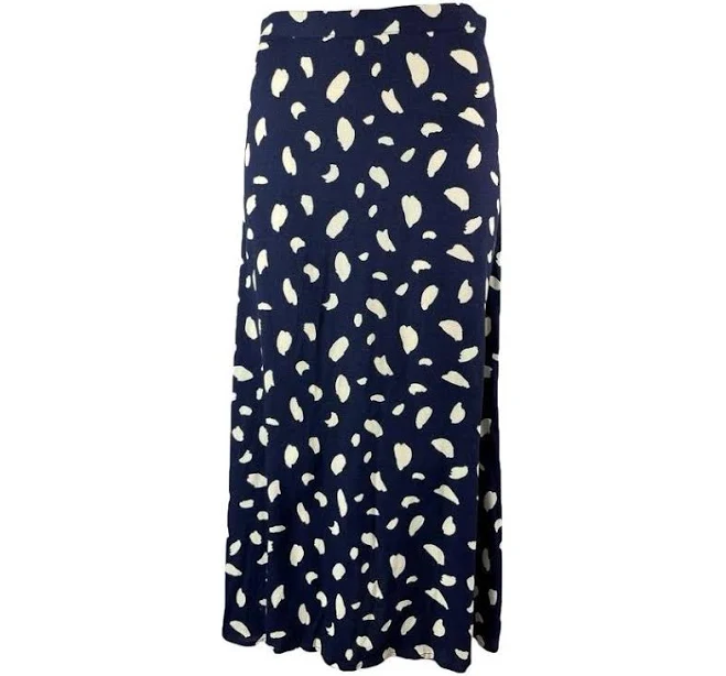 skirt Reformation Navy Blue Abstract Print Viscose Midi Skirt Size 4 US Vestiaire Collective $111