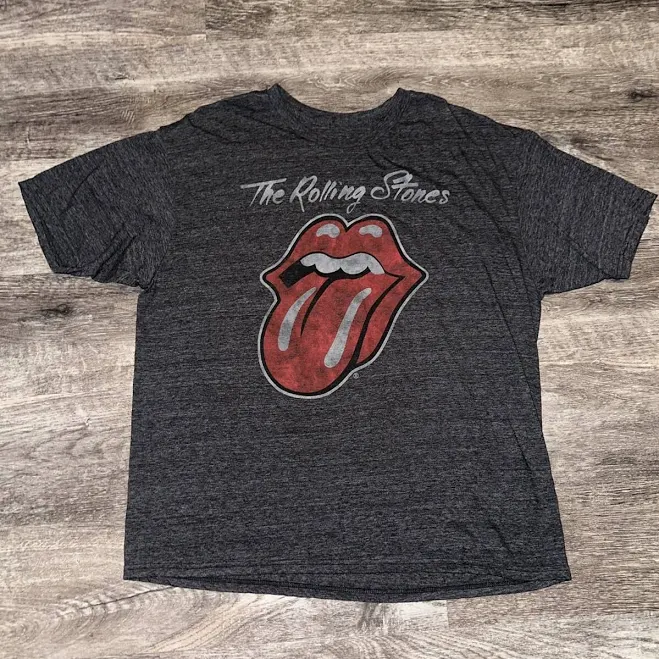 top Rolling Stones Shirt Men Xl Gray Red Retro Concert Music Rock Band Tee eBay - schmack73 $15.29