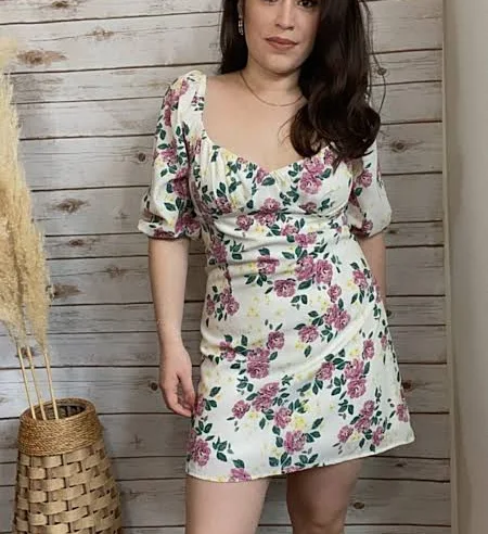 dress Rosalyn Sweetheart Floral Mini Dress Etsy - Seller $29