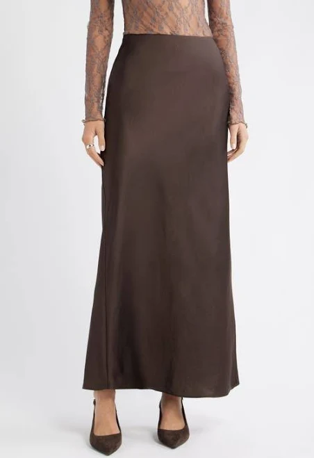 skirt Satin Maxi Skirt Nordstrom $59.5