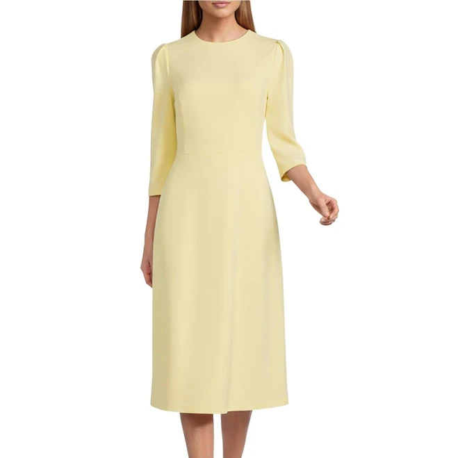dress Scuba Crepe Fit and Flare Midi Dress Dillard's $99