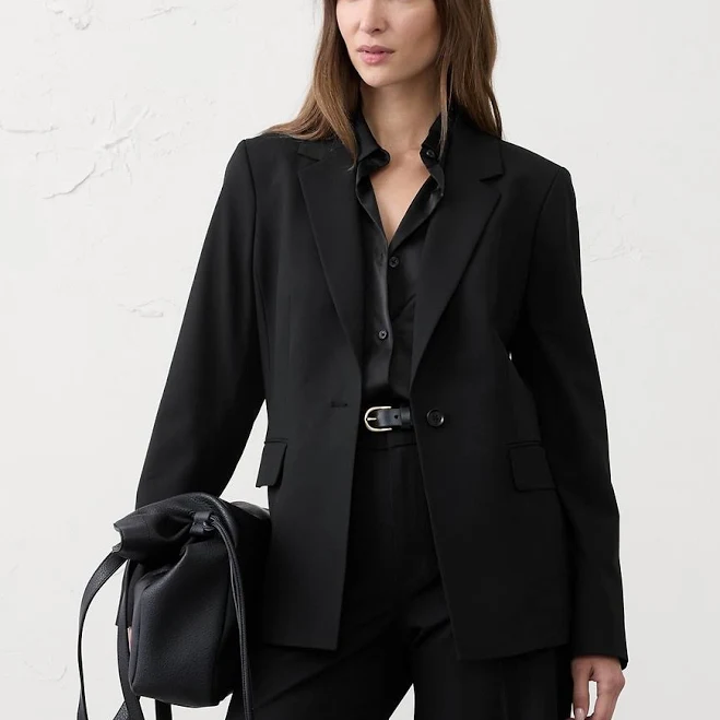 outerwear Sculpted Stretch Blazer Banana Republic Factory $108