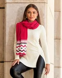 top Side Slit Ruched Flare Sleeve Tunic Off White Boston Proper $69.98