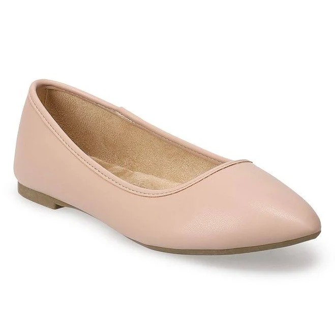 shoes SO Neema Women's Pointed Toe Ballet Flat, Size: 8, Beige Kohl's $12.74