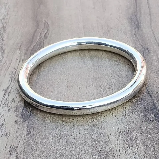 accessory Solid Sterling Silver Bangle Handmade Hammered Cuff Bracelet Etsy - Seller $15.25